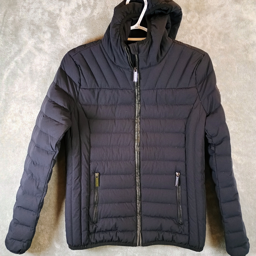Michael Kors Black Quilted Hooded Puffer Jacket